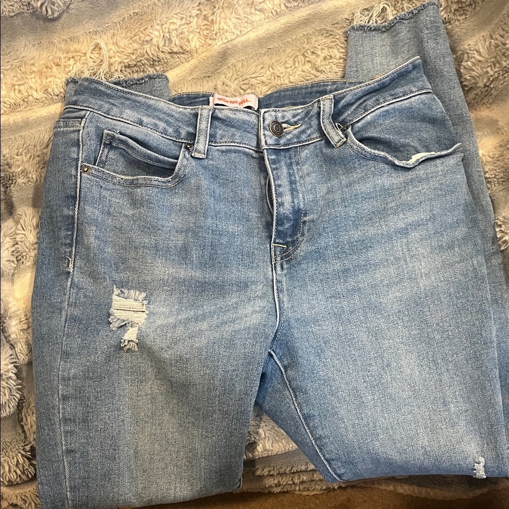 Stylish Light Blue Women's Skinny Jeans
